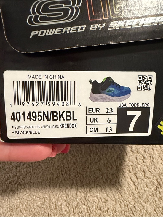 Skechers Other - Skechers Toddler Black & Blue Light-Up Athletic Shoe